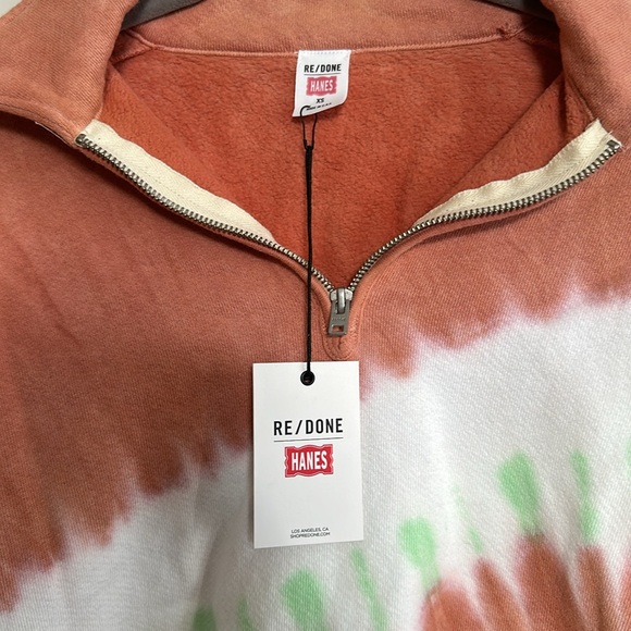 Re/Done x Hanes 70s Tie Dyed Pullover Sweatshirt Sz XS ***NWT*** - Picture 5 of 8